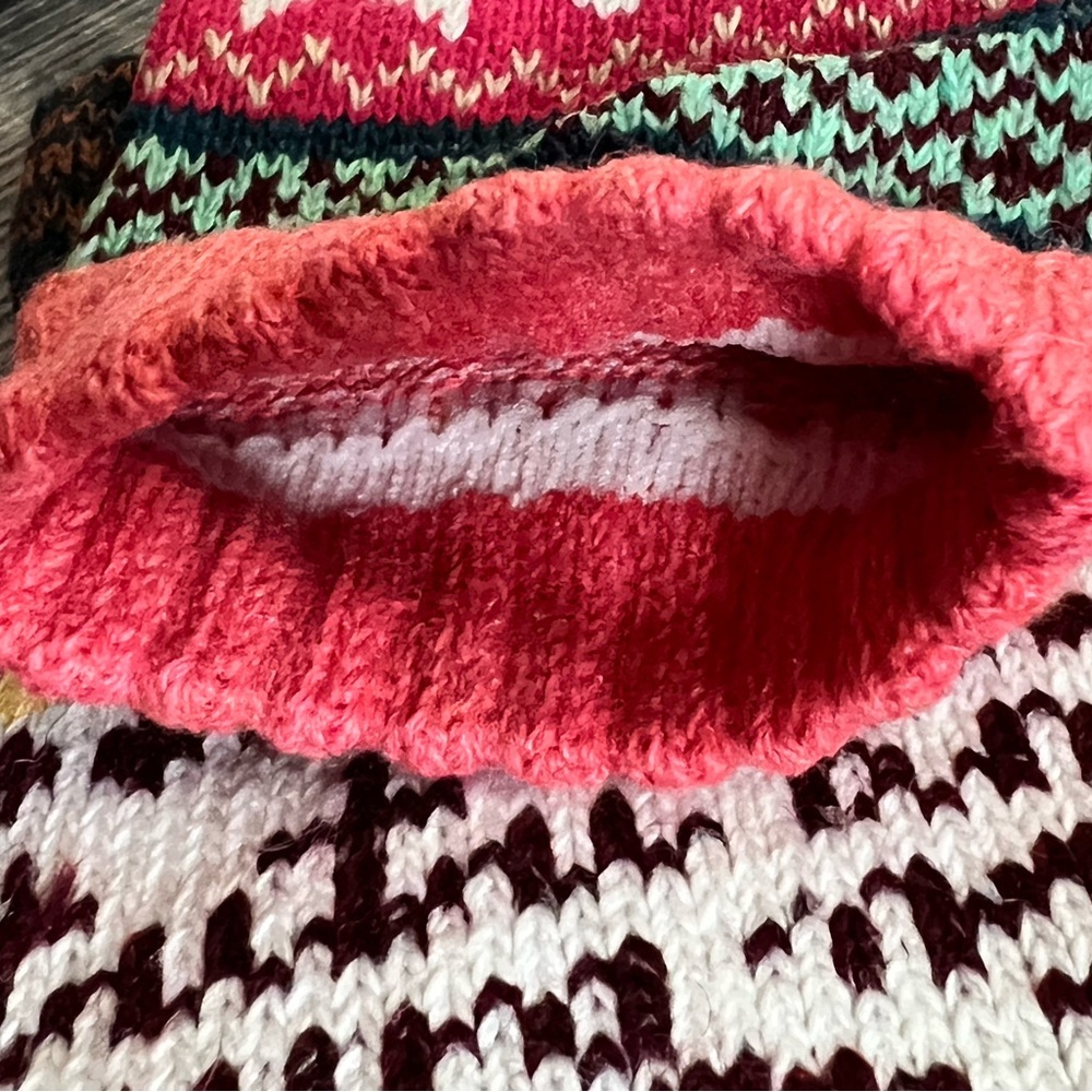 New set of 5 Colorful Patterned Knit Socks winter wool hiking boot socks women’s - Picture 6 of 8